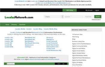 LocalzzNetwork.com  - A network and directory of the Localzz O & O Marketplaces 